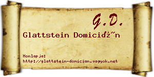 Glattstein Domicián névjegykártya